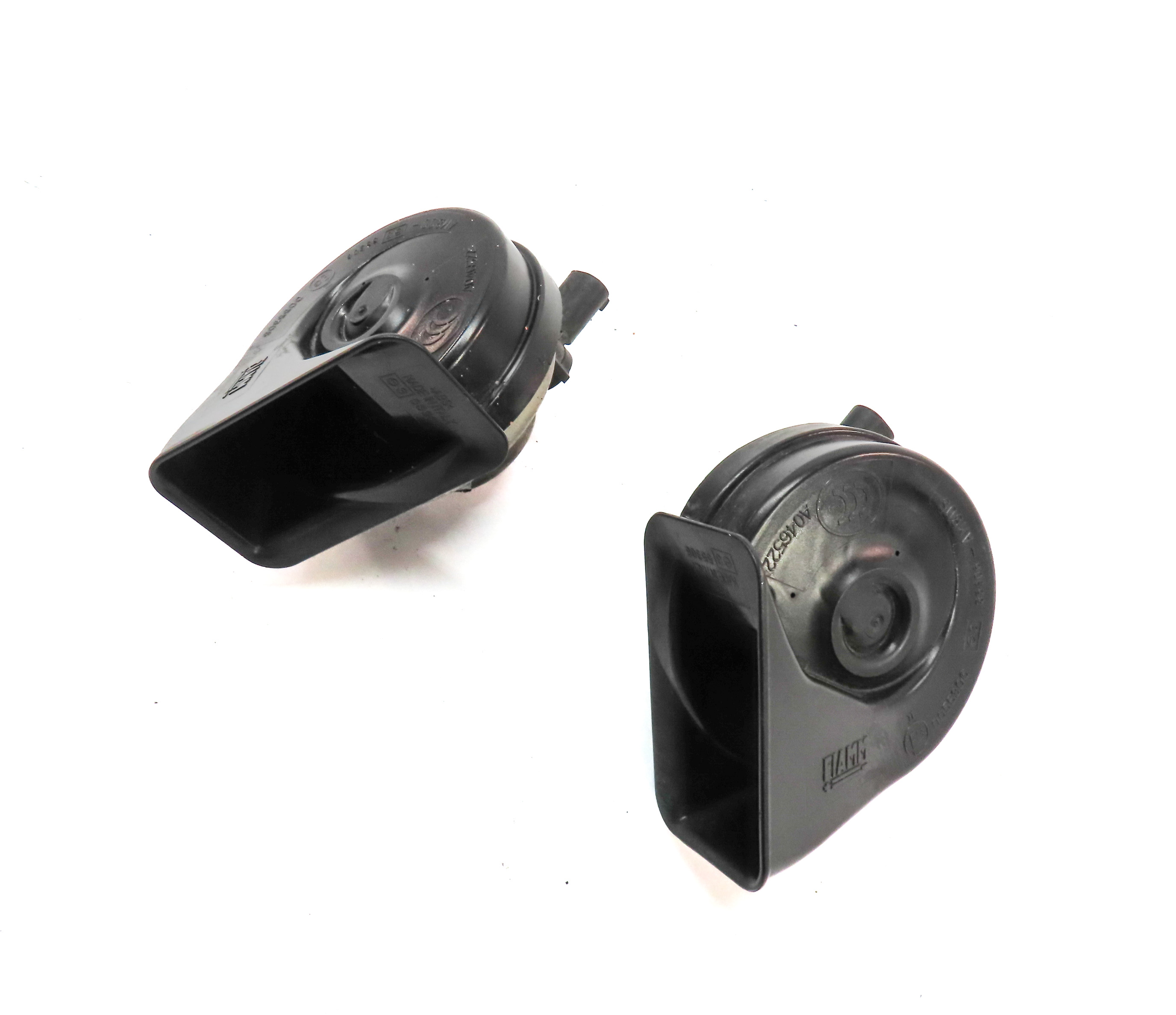 2003-2008 BMW Z4 (E85) HIGH & LOW TONE NOTE EMERGENCY SAFETY HORN SET (2) — exact item pictured